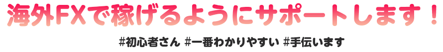 あなたが海外FXで稼げるようにサポートします！